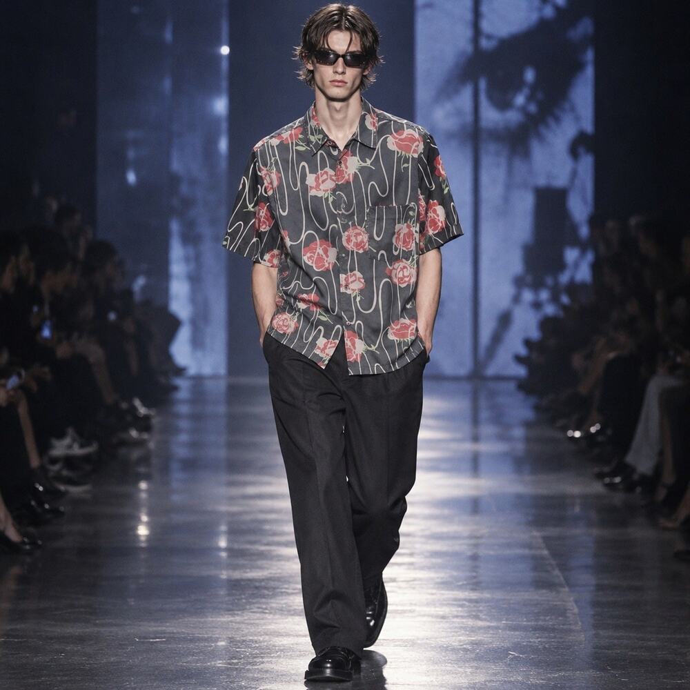 RARE Junya Watanabe Comme des Garcons MAN 00SS Archive Rose Shirt S NWT Japan